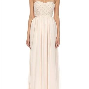 Blush beaded maxi dress